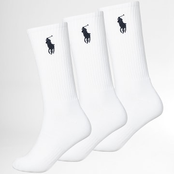 Polo Ralph Lauren - Lot De 3 Paires De Chaussettes Big Player Blanc