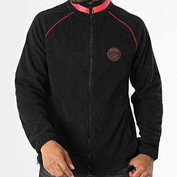 PSG - Giacca Polare con Zip HCP280 Nero Rosso