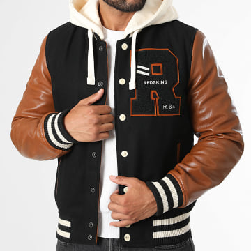 Redskins - Jas Teddy Cambridge Zwart Camel