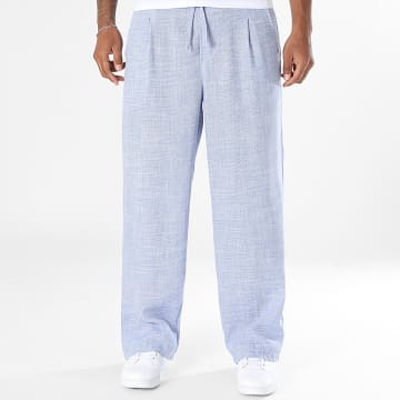 LBO - Pantalón de vestir ancho con pliegues texturado 2848 Azul Claro
