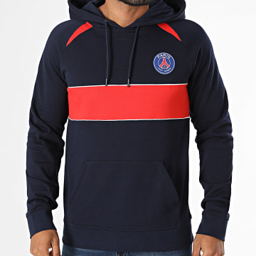 PSD - Sweat Capuche P26062 Bleu Marine Rouge