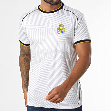 Real Madrid - Maglia da calcio Real Madrid RMCF26002C Bianco Grigio Chiaro