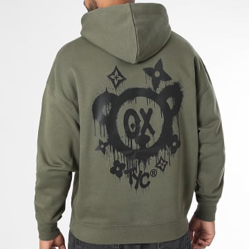 Teddy Yacht Club - Relaxed Hoodie Monogram Black Khaki Green
