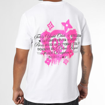 Teddy Yacht Club - T-Shirt Oversize Atelier Expo Rosa Fluo Bianco