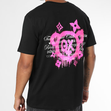 Teddy Yacht Club - T-Shirt Oversize Atelier Expo Rosa Fluo Nero