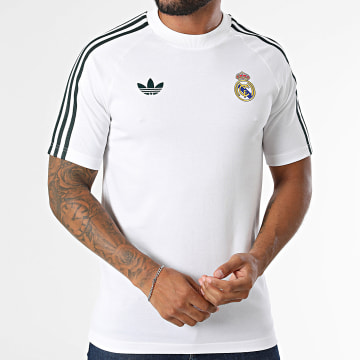 Adidas Originals - Camiseta A Rayas Real Madrid KY9477 Blanco