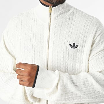 Adidas Originals - Giacca con Zip in Maglia Firebird Cable Knit KR9762 Bianco