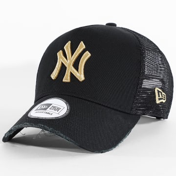 New Era - Cappellino Trucker Adjustable Ryses NY New York Yankees Nero Oro DESTROY