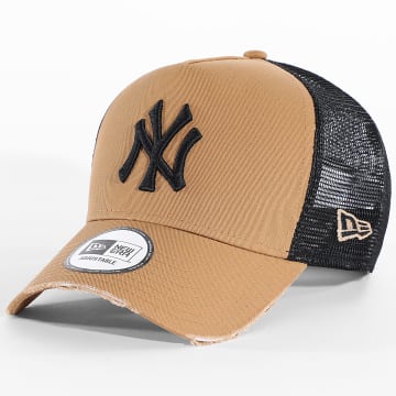 New Era - Cappellino Trucker Essential AF NY New York Yankees 12589246 Camel Nero DESTROY