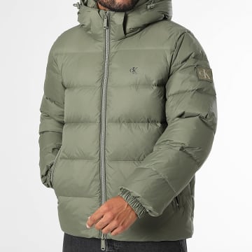 Calvin Klein - Doudoune Capuche Zippée RG515 Vert Kaki