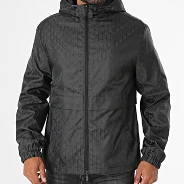 Calvin Klein - Antivento con cappuccio Zip RH553 Nero