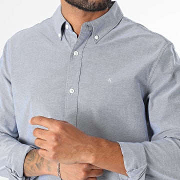 Calvin Klein - Camicia Maniche Lunghe M125 Blu Navy Mélange