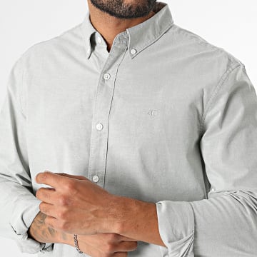 Calvin Klein - Camicia Maniche Lunghe M125 Verde Kaki Mélange