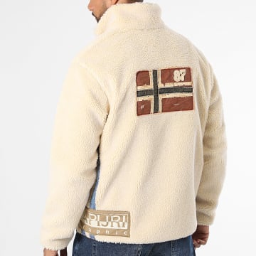 Napapijri - Giacca Pile Zippata Fleece A8APE Beige Chiaro