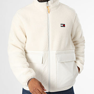 Tommy Jeans - Giacca Polare Essenziale Mix Teddy 3227 Beige Chiaro