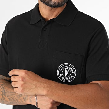 Versace Jeans Couture - Polo Korte Mouwen Regular Fit Vembl Seasonal Emb 78GAGT01-CJ01T Zwart