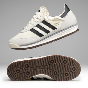 Adidas Originals - Zapatillas SL 72 RS KH9644 Crema Blanco Core Negro Gris Tres