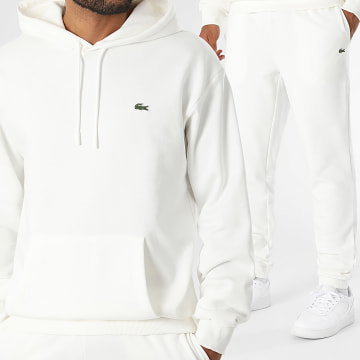 Lacoste - Ensemble De Survetement Logo Brodé Crocodile Blanc