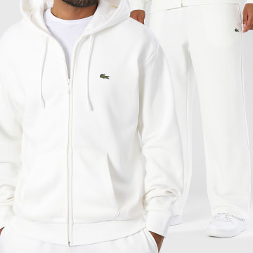 Lacoste - Ensemble De Survêtement Logo Brodé Crocodile Beige Clair