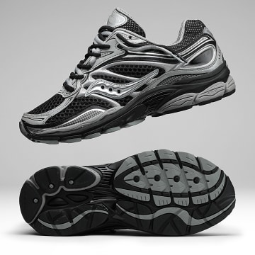 Saucony - Sneakers Progrid Omni 9 Black Silver x SUPERLACED