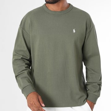 Polo Ralph Lauren - Felpa Crewneck Relaxed Fit Original Player Verde Kaki