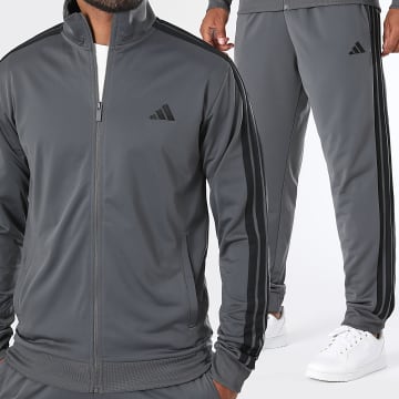 Adidas Sportswear - Ensemble De Survêtement A Bandes Dayready KY2274 Gris Anthracite