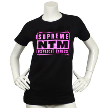 T-shirt MOnDOuTA Suprême NTM - Noir - 100% Coton - Coupe Classique - Pour Fan De Rap Français, Look Décontracté
