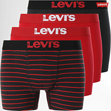 https://assets.laboutiqueofficielle.com/image/upload/v1606379252/Desc/Logos%20Brands%20Artists/levi_s.svg Levi's - Lot De 4 Boxers 1000003048 Noir Rouge