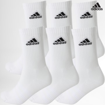 https://laboutiqueofficielle-res.cloudinary.com/image/upload/v1627638668/Desc/Watermark/adidas_performance.svg Adidas Sportswear - Lot De 6 Paires De Chaussettes Cush Crw DZ9353 Blanc