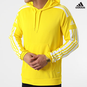 https://laboutiqueofficielle-res.cloudinary.com/image/upload/v1627638668/Desc/Watermark/adidas_performance.svg Adidas Sportswear - Sweat Capuche A Bandes SQ21 GP6435 Jaune