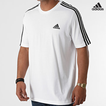 https://laboutiqueofficielle-res.cloudinary.com/image/upload/v1627638668/Desc/Watermark/adidas_performance.svg Adidas Performance - Tee Shirt A Bandes 3 Stripes GL3733 Blanc