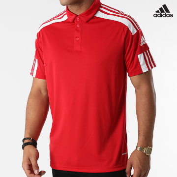 https://laboutiqueofficielle-res.cloudinary.com/image/upload/v1627638668/Desc/Watermark/adidas_performance.svg Adidas Sportswear - Polo Manches Courtes A Bandes Squad 21 GP6429 Rouge