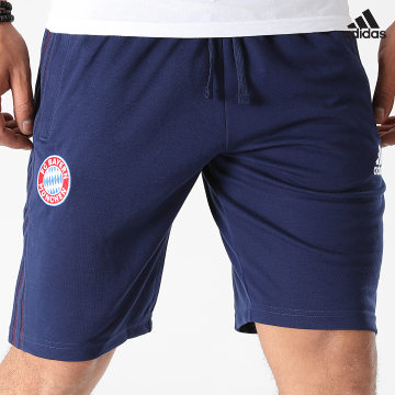 https://laboutiqueofficielle-res.cloudinary.com/image/upload/v1627638668/Desc/Watermark/adidas_performance.svg Adidas Sportswear - Short Jogging A Bandes FC Bayern GR0699 Bleu Marine