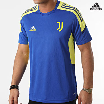 https://laboutiqueofficielle-res.cloudinary.com/image/upload/v1627638668/Desc/Watermark/adidas_performance.svg Adidas Performance - Tee Shirt De Sport A Bandes Juventus GS8660 Bleu Roi