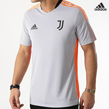 https://laboutiqueofficielle-res.cloudinary.com/image/upload/v1627638668/Desc/Watermark/adidas_performance.svg Adidas Performance - Tee Shirt De Sport Juventus H67122 Gris Orange