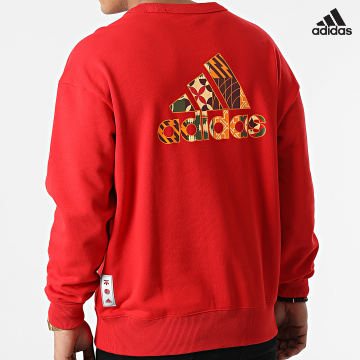 https://laboutiqueofficielle-res.cloudinary.com/image/upload/v1627638668/Desc/Watermark/adidas_performance.svg Adidas Performance - Sweat Crewneck Manchester United H63992 Rouge
