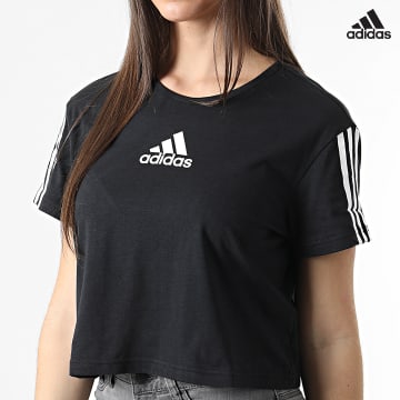 https://laboutiqueofficielle-res.cloudinary.com/image/upload/v1627638668/Desc/Watermark/adidas_performance.svg Adidas Performance - Tee Shirt Femme Crop HA1192 Noir