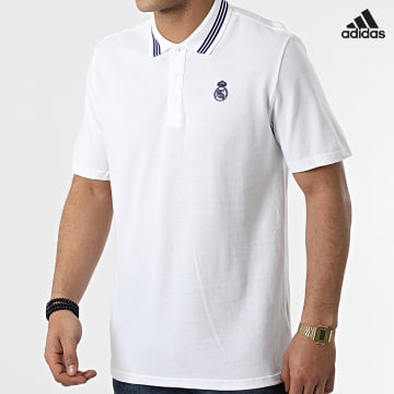 https://laboutiqueofficielle-res.cloudinary.com/image/upload/v1627638668/Desc/Watermark/adidas_performance.svg Adidas Sportswear - Polo Manches Courtes Real Madrid H59050 Blanc