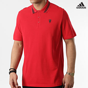https://laboutiqueofficielle-res.cloudinary.com/image/upload/v1627638668/Desc/Watermark/adidas_performance.svg Adidas Sportswear - Polo A Manches Courtes Manchester United FC Q2 H56686 Rouge