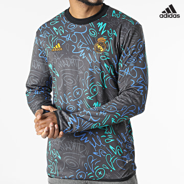 https://laboutiqueofficielle-res.cloudinary.com/image/upload/v1627638668/Desc/Watermark/adidas_performance.svg Adidas Performance - Sweat Crewneck Real 21 H59009 Gris Anthracite