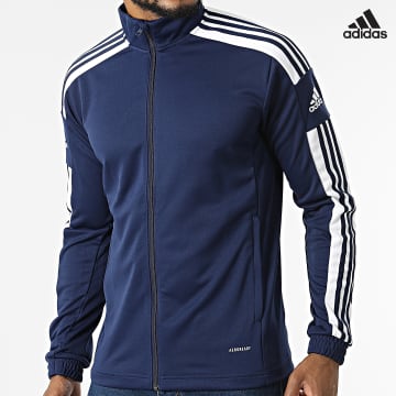 https://laboutiqueofficielle-res.cloudinary.com/image/upload/v1627638668/Desc/Watermark/adidas_performance.svg Adidas Sportswear - Veste Zippée A Bandes HC6279 Bleu Marine