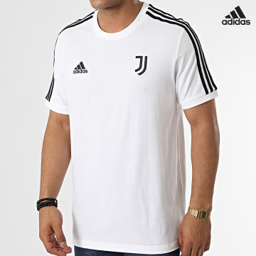 https://laboutiqueofficielle-res.cloudinary.com/image/upload/v1627638668/Desc/Watermark/adidas_performance.svg Adidas Sportswear - Tee Shirt A Bandes Juventus DNA HD8878 Blanc