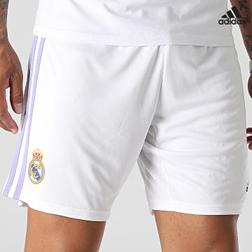 https://laboutiqueofficielle-res.cloudinary.com/image/upload/v1627638668/Desc/Watermark/adidas_performance.svg Adidas Performance - Short Jogging A Bandes Real Madrid H18484 Blanc