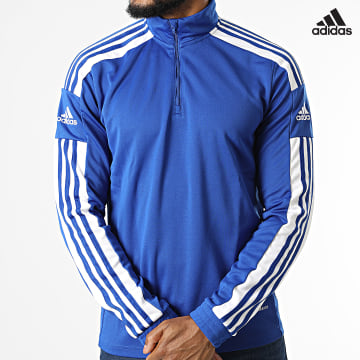 https://laboutiqueofficielle-res.cloudinary.com/image/upload/v1627638668/Desc/Watermark/adidas_performance.svg Adidas Sportswear - Sweat Col Zippé A Bandes GP6475 Bleu Roi