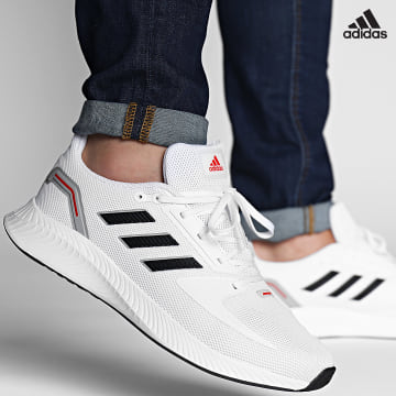 https://laboutiqueofficielle-res.cloudinary.com/image/upload/v1627638668/Desc/Watermark/adidas_performance.svg Adidas Performance - Baskets RunFalcon 2.0 GV9552 Footwear White Core Black Red