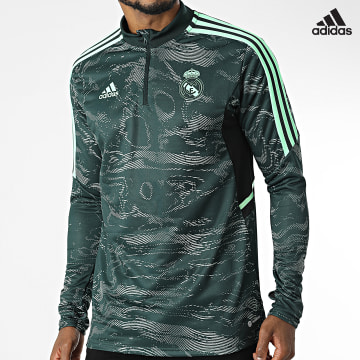 https://laboutiqueofficielle-res.cloudinary.com/image/upload/v1627638668/Desc/Watermark/adidas_performance.svg Adidas Sportswear - Veste Col Zippé HD1205 Real Madrid Vert