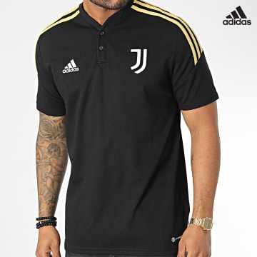 https://laboutiqueofficielle-res.cloudinary.com/image/upload/v1627638668/Desc/Watermark/adidas_performance.svg Adidas Sportswear - Polo Manches Courtes A Bandes Juventus HA2626 Noir