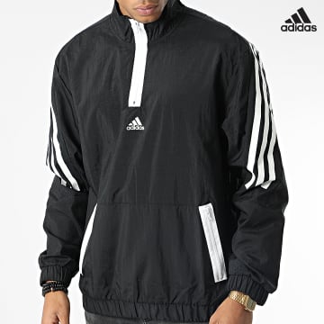 https://laboutiqueofficielle-res.cloudinary.com/image/upload/v1627638668/Desc/Watermark/adidas_performance.svg Adidas Sportswear - Coupe-Vent Col Zippé HJ9946 Noir