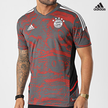 https://laboutiqueofficielle-res.cloudinary.com/image/upload/v1627638668/Desc/Watermark/adidas_performance.svg Adidas Performance - Tee Shirt Training HF1391 FC Barcelona Gris Rouge