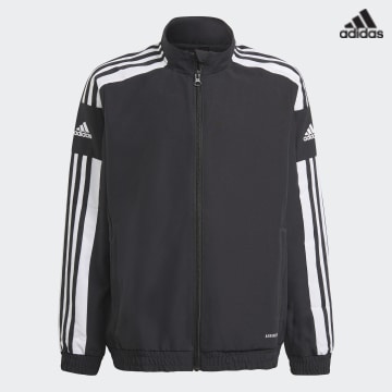 https://laboutiqueofficielle-res.cloudinary.com/image/upload/v1627638668/Desc/Watermark/adidas_performance.svg Adidas Sportswear - Veste Zippée A Bandes Enfant GK9552 Noir